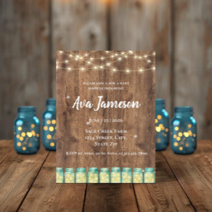 Rustieke Metselwerkpot Boho Lichten Baby Shower Kaart