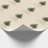 Rustieke minimale kerstboom cadeaupapier (Hoek)