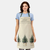 Rustieke minimale kerstboom vakantie schort (Gedragen)