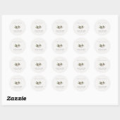 Rustieke Minimale Olijftak Blad Bruidsdouche Ronde Sticker (Vel)