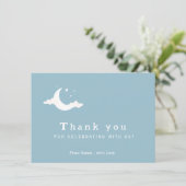 Rustieke Minimale Schattigee blauwe wolk dank u Bedankkaart (Staand voorkant)
