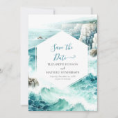 Rustieke Minimalistische Nautische Bruiloft Save The Date (Voorkant)