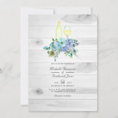 Rustieke Mint Boho QR Code RSVP Wijnproeverij Trou Kaart (Voorkant)
