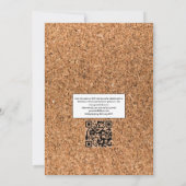 Rustieke Mint Boho QR Code RSVP Wijnproeverij Trou Kaart (Achterkant)