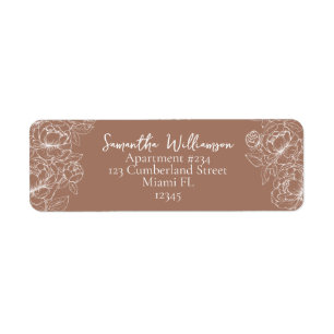 Rustieke Mocha Mousse Classic Wedding Return Adres Etiket