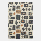 Rustieke Modderdoek Geometrisch Patroon (2) Theedoek (Verticaal)