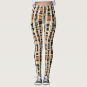 Rustieke Modderdoek Geometrisch Patroon (3) Leggings (Voorkant)