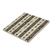 Rustieke Modderdoek Geometrisch Patroon (4) Tegeltje (Zijkant)