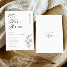 Rustieke moderne avond voor repetitie diner kaart