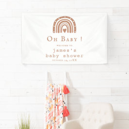 Rustieke moderne baby shower banner – Emelia