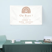 Rustieke moderne baby shower banner – Emelia (Beurs)