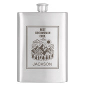 Rustieke Moderne Bergen Custom Groomsman Flacon (Voorkant)