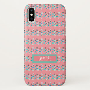 Rustieke moderne bloemen iPhone x hoesje
