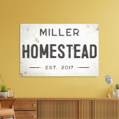 Rustieke moderne boerderij Homestead Canvas Afdruk (Insitu (Woonkamer))