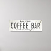 Rustieke Moderne Boerderij Koffie Bar & Stad Canvas Afdruk (Voorkant)