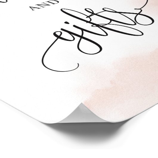 Rustieke moderne bordeauxroze kaarten en geschenke poster (Hoek)