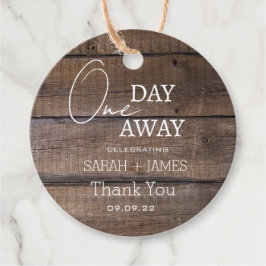 Rustieke moderne een dag weg bruiloft dank u bedankjes labels
