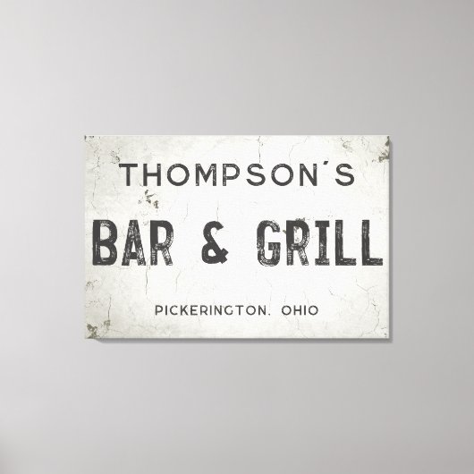 Rustieke Moderne Industriële Boerderij Bar Stad Canvas Afdruk (Voorkant)