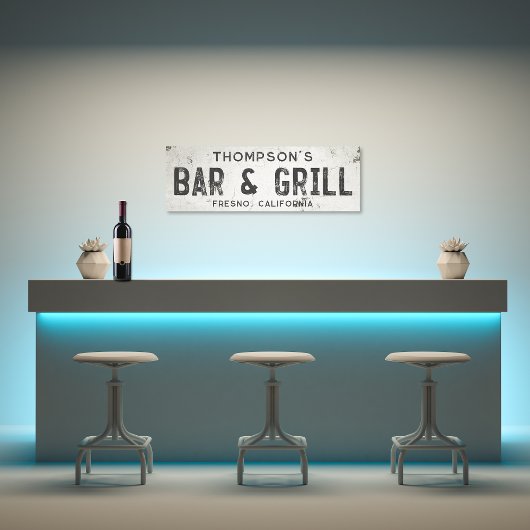 Rustieke Moderne Industriële Boerderij Bar Stad Canvas Afdruk