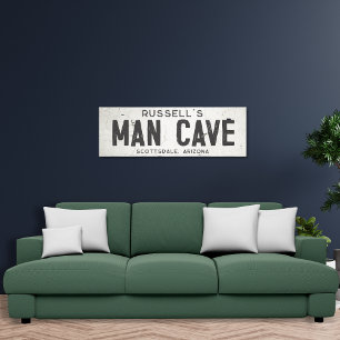 Rustieke Moderne Industriële Boerderij Man Cave Ci Canvas Afdruk
