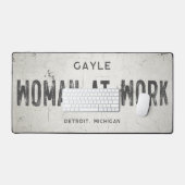 Rustieke Moderne Industriële Boerderij Meisje Naam Bureaumat (Keyboard & Muis)