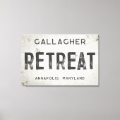 Rustieke Moderne Industriële Boerderij Retreat Sta Canvas Afdruk (Voorkant)