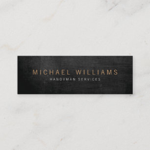 Rustieke moderne klusjesman, bouwer dun Visitekaar Mini Visitekaartje