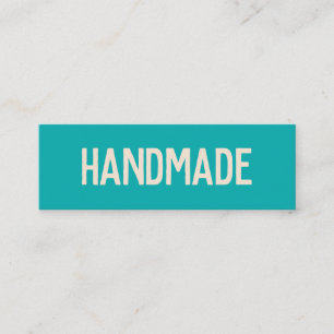Rustieke moderne turquoise handgemaakte geschenken mini visitekaartje