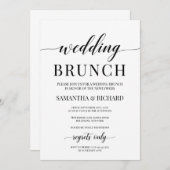 Rustieke moderne typografie trouw brunch kaart (Voorkant / Achterkant)