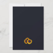 Rustieke moderne zonnebloemen chique script trouwf save the date (Achterkant)
