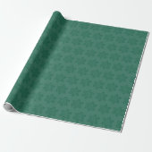 Rustieke monochromatische donkere en pastelgroene cadeaupapier (Uitgerold)