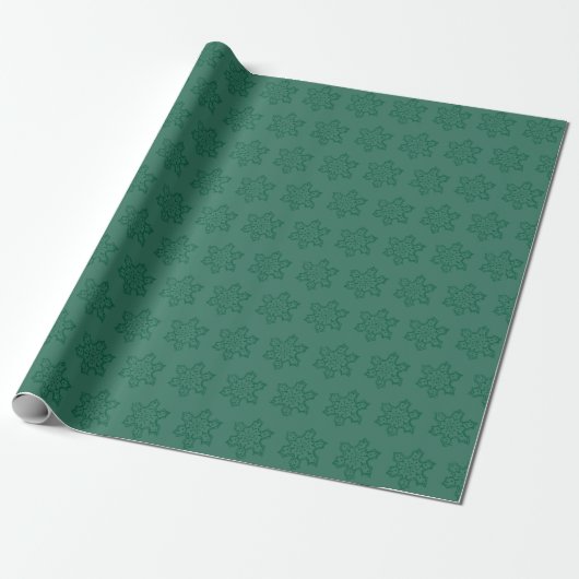 Rustieke monochromatische donkere en pastelgroene cadeaupapier (Uitgerold)
