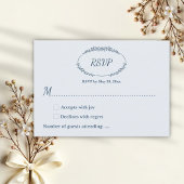 Rustieke monochrome bruiloft RSVP kaartje