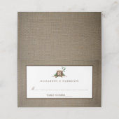 Rustieke Monogram Boom & Burlap Bruiloft (Buitenkant ongevouwen)