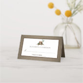 Rustieke Monogram Boom & Burlap Bruiloft (Voorkant)