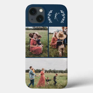 Rustieke Monogram Foto Collage iPhone 13 Hoesje