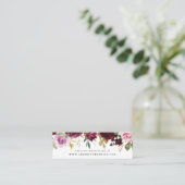 Rustieke Moody Floral | Trouwwebsite RSVP-kaarten Mini Visitekaartje (Staand voorkant)