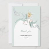 Rustieke mooie Mint Eucalyptus Waterverf Kunst Bedankkaart (Voorkant)