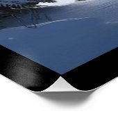 Rustieke Moonlight Gezellige Winter Cabin Perfect Poster (Hoek)