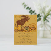 Rustieke Moose Christmas Kaart (Staand voorkant)