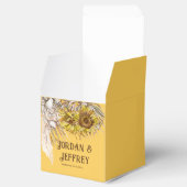 Rustieke Mosterd Zonnebloemen Bedankdoosjes (Geopend)