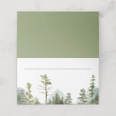 Rustieke Mountain Forest Bomen Bruiloft (Buitenkant ongevouwen)