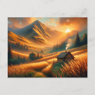 Rustieke Mountain Sunrise Briefkaart