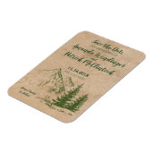 Rustieke Mountain Wedding Save the Date Magneten (Linkerzijde)