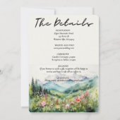 Rustieke Mountain Wildflower | Boho Kaart (Achterkant)