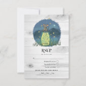 Rustieke Muis Vuurvliegje Metselwerkpot RSVP Kaartje (Voorkant)