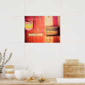 Rustieke  muurdecoratie met Retro Sign Poster (Keuken)