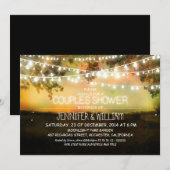 Rustieke nachtlampjes koppels Douche Uitnodigingen (Voorkant / Achterkant)