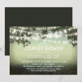 Rustieke nachtlampjes koppels Douche Uitnodigingen (Voorkant / Achterkant)