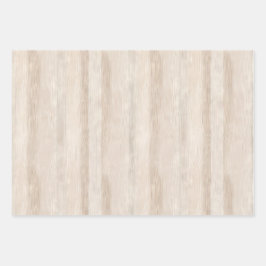 Rustieke namaak crèmewitte houten bruiloft inpakpapier vel